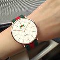 שעון זוגי אופנתי עם רצועת קנבס Trendy Canvas Strap Couple Watch