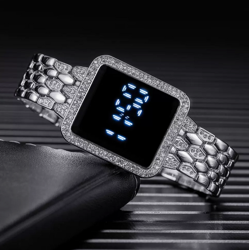 Light Luxury Digital Waterproof Watch for Seniors