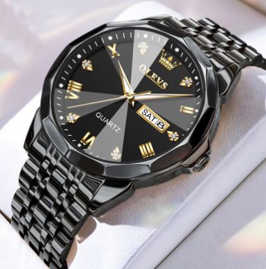שעון יד קוורץ לגברים OLEVS עם תאריכון OLEVS Men's Quartz Watch with Calendar