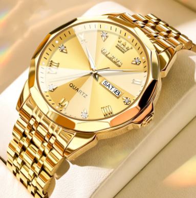 שעון יד קוורץ לגברים OLEVS עם תאריכון OLEVS Men's Quartz Watch with Calendar