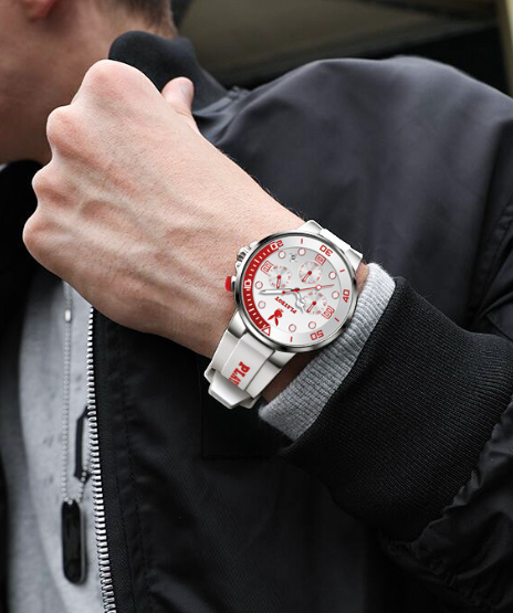 שעון קוורץ ספורטיבי יוקרתי לגברים מבית Playboy Playboy Men's Luxury Sport Quartz Watc