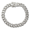 kelistom Cuban Link Anklet Bracelet for Women Men Hip-hop 18K Gold/White Gold Plated Iced Out Rhinestones Filled Chain Ankle Bracelets 9" 10" 11"