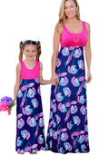 EFOFEI Mommy and Daughter Print Dresses Casual Floral Tank Outfits Beach Lightweight Maxi Dresses Rose Dandelion L