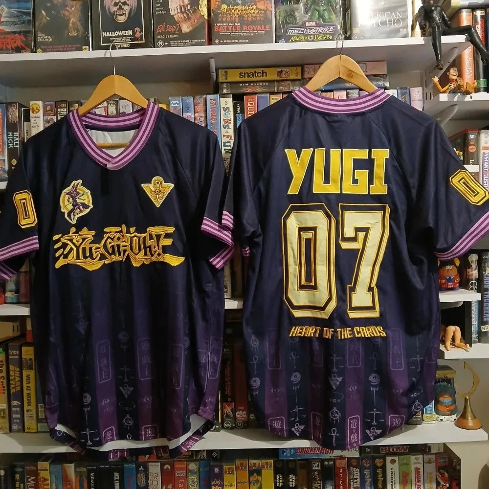 تي شيرت يوغي أوه يوغي أوه جديد (Nwt Yu Gi Oh Yugioh) - قميص جيرسي مرخص رسميًا من بوكس لانش - أنمي - للرجال والأطفال - قميص خارجي من البوليستر المخلوط