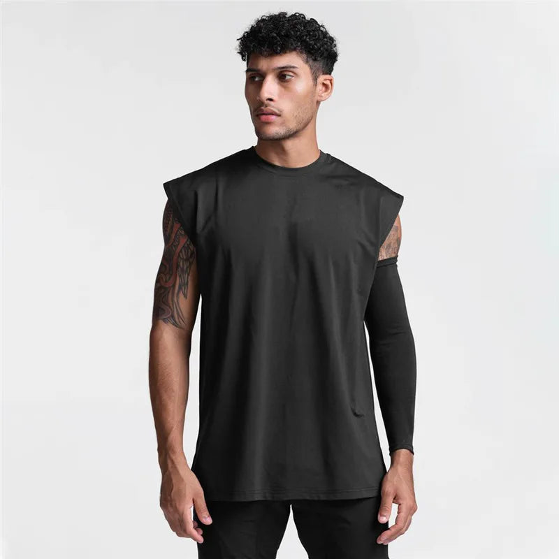 גופיית ספורט קיצית לגברים YOUONGWEAR עם כתפיים רחבות וללא שרוולים – מתאימה לאימונים ולחדר כושר قميص رياضي بدون أكمام (كتف عريض) للرجال من YOUONGWEAR – مناسب للتمارين والجيم لموسم الصيف