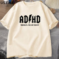 تيشيرت ADHD Highway Hey Look Squirrel للرجال والنساء، تي شيرت روك أند رول، ملابس شارع، قمصان رجالية، بلوزات للجنسين
