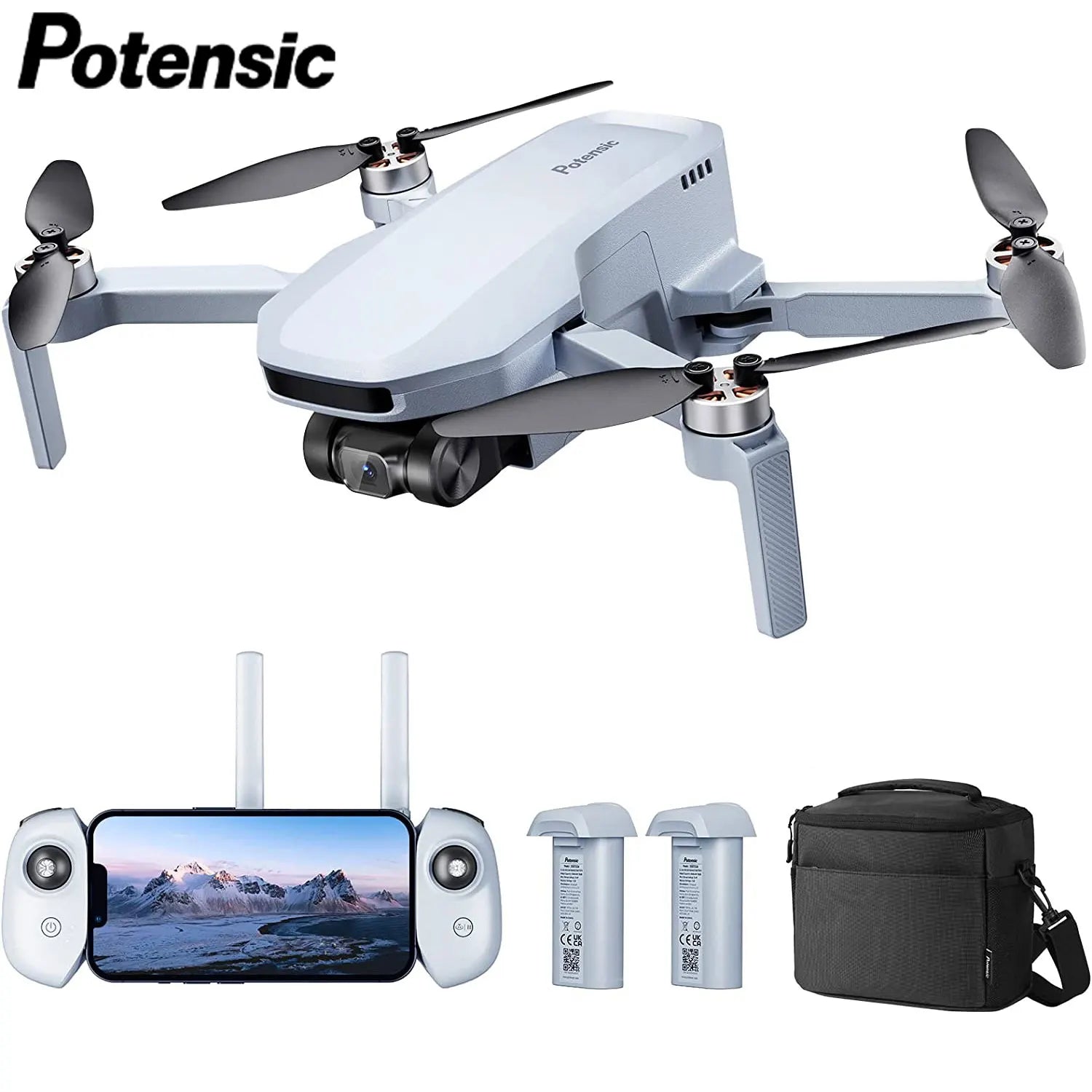רחפן Potensic C0 עם גימבל ציר בודד, מצלמת 4K ו-GPS (משקל תחת 249 גרם, ללא תיק נשיאה) طائرة درون Potensic C0 مع جيمبال محور واحد، كاميرا 4K وGPS (وزن أقل من 249 غرام، بدون حقيبة حمل)