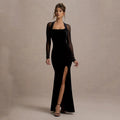 שמלת ערב ארוכה DRESS FORU מבד ג'רסי – אורך רצפה فستان سهرة طويل DRESS FORUمن قماش الجيرسيه –