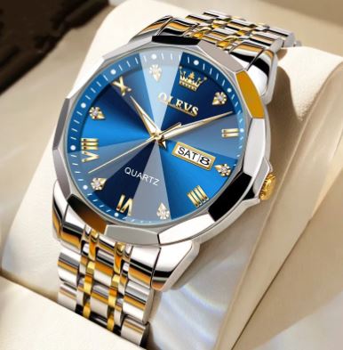 שעון יד קוורץ לגברים OLEVS עם תאריכון OLEVS Men's Quartz Watch with Calendar