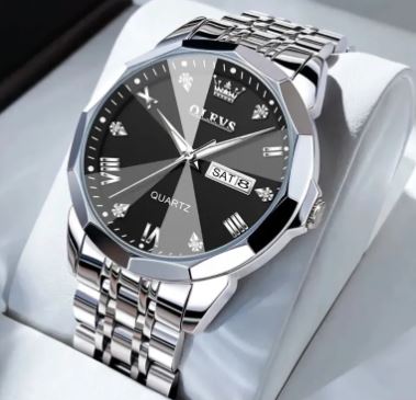 שעון יד קוורץ לגברים OLEVS עם תאריכון OLEVS Men's Quartz Watch with Calendar