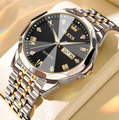 שעון יד קוורץ לגברים OLEVS עם תאריכון OLEVS Men's Quartz Watch with Calendar