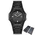 שעון יד משובץ יהלומים נוצצים Diamond Bling Wrist Watch